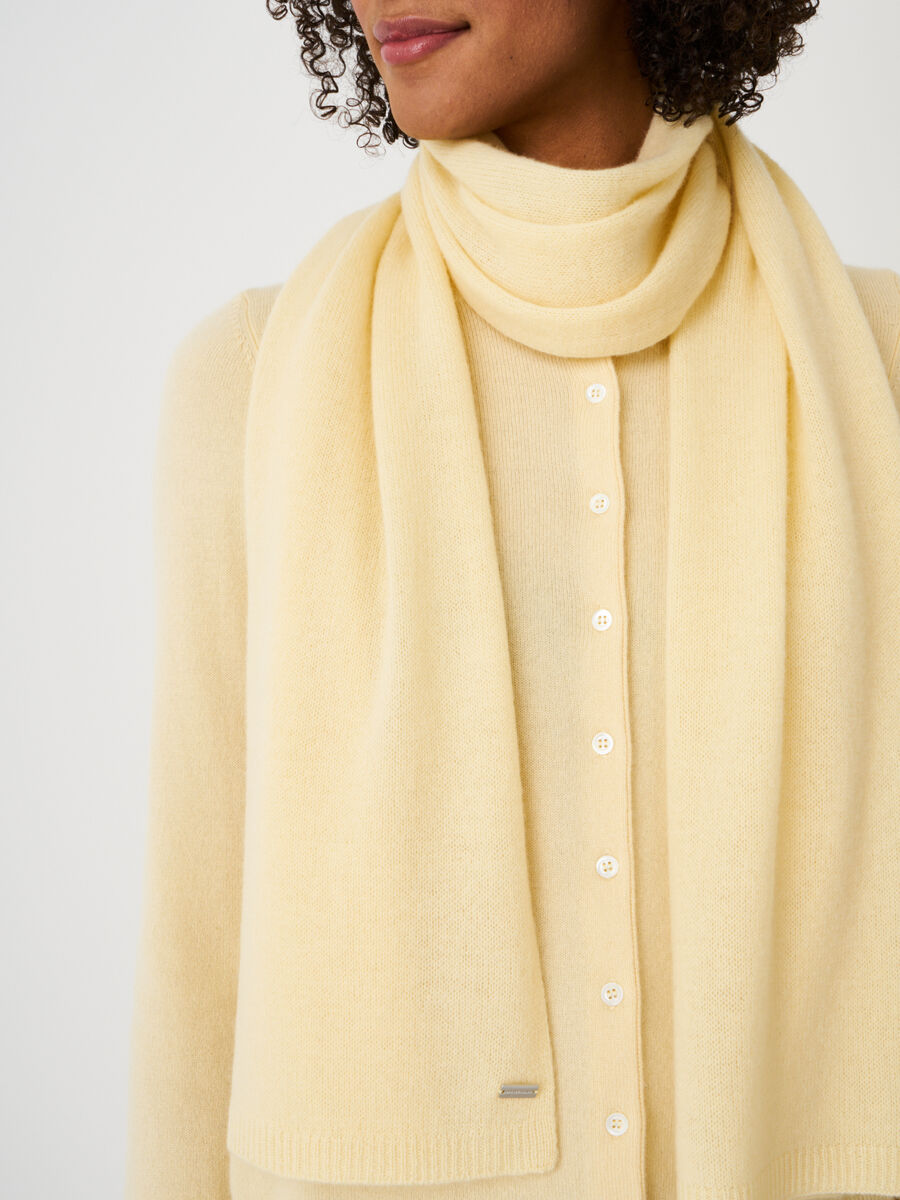 Fine knit organic cashmere scarf image number 151