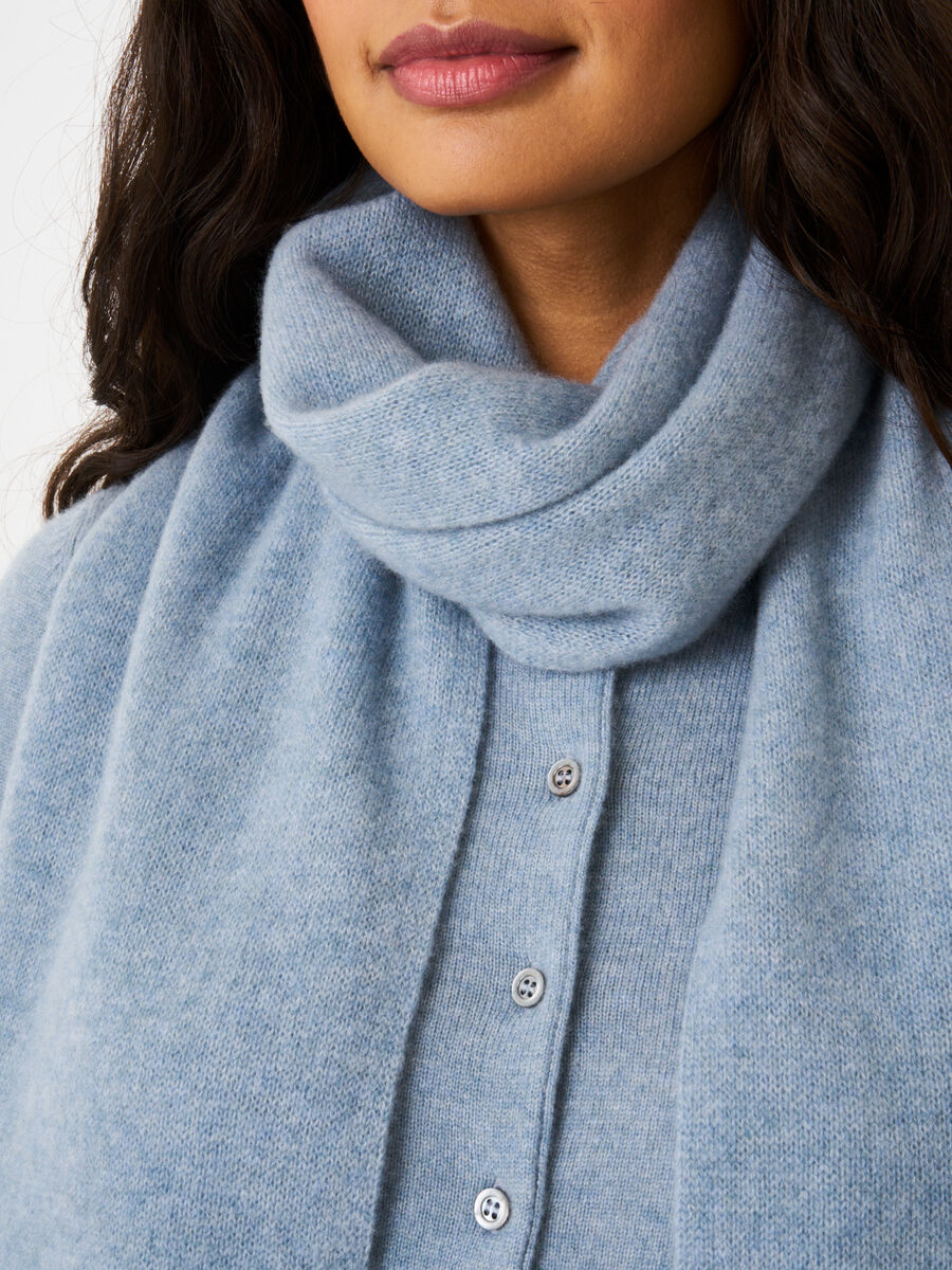 Fine knit organic cashmere scarf image number 154
