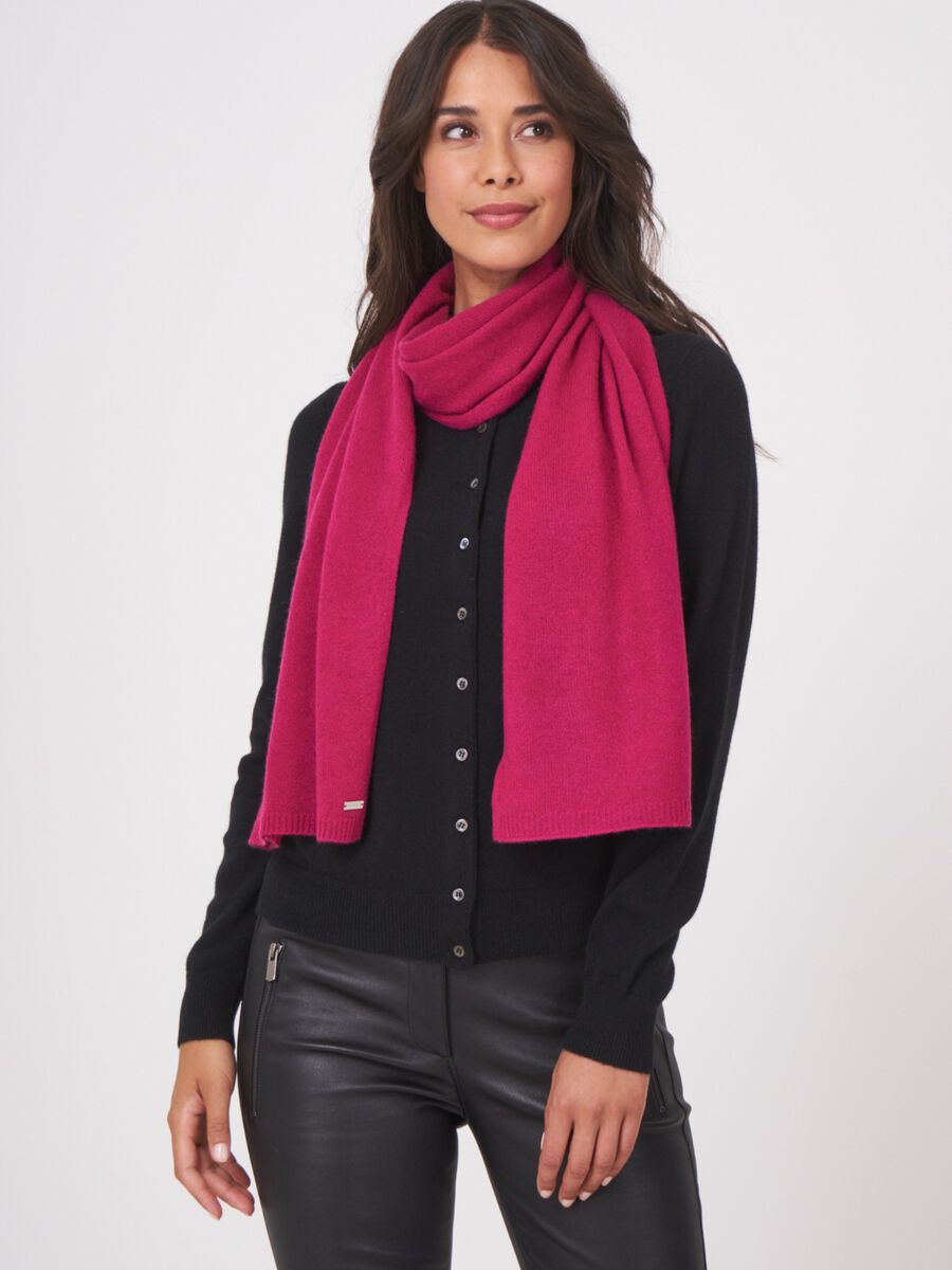 Fine knit organic cashmere scarf image number 165