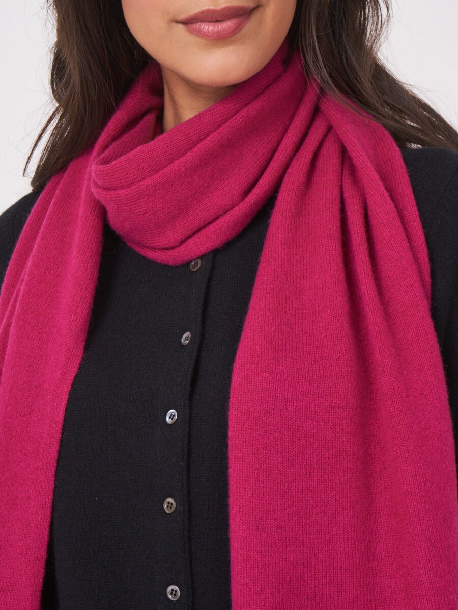 Fine knit organic cashmere scarf image number 167