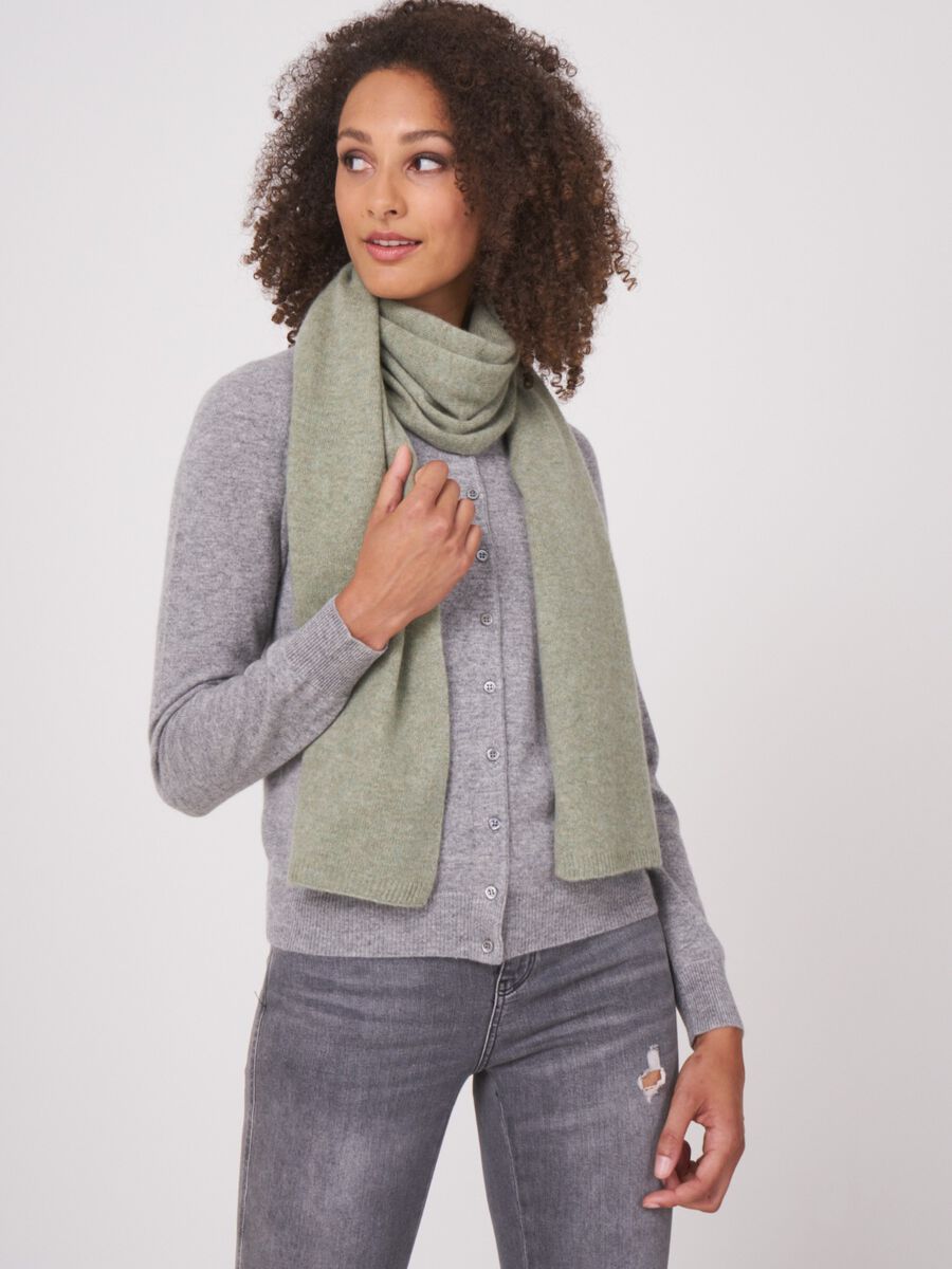 Fine knit organic cashmere scarf image number 169