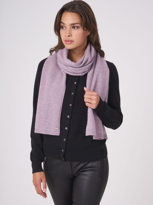 Fine knit organic cashmere scarf