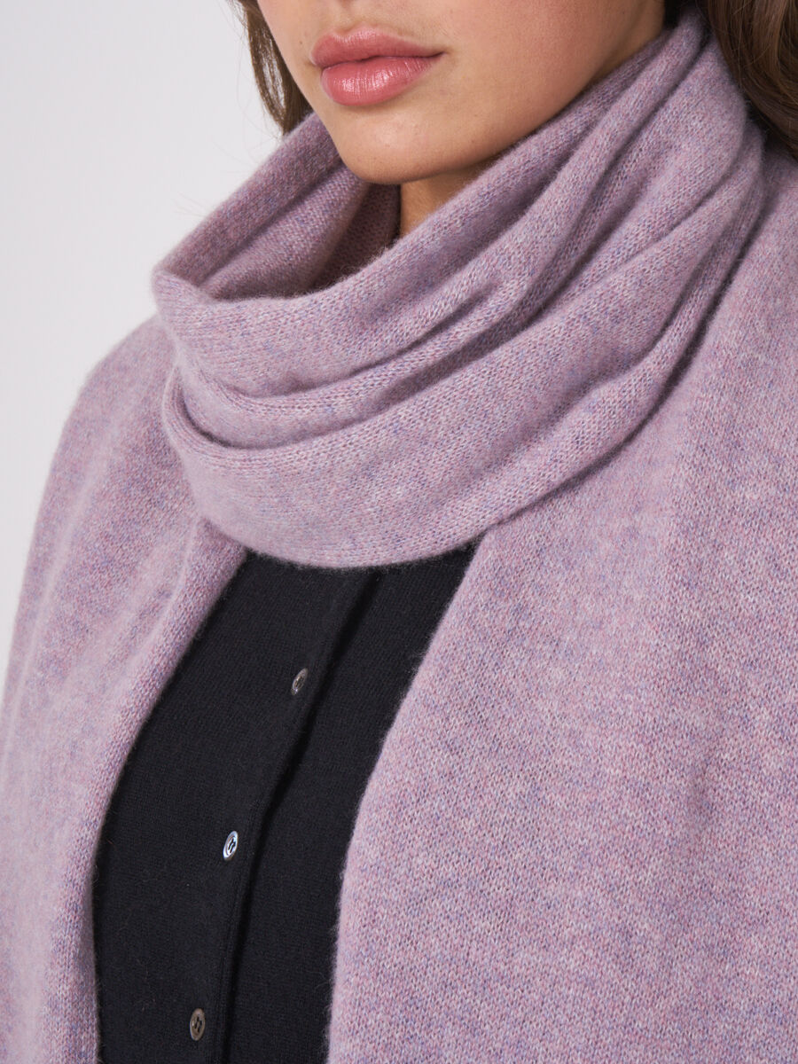 Fine knit organic cashmere scarf image number 194