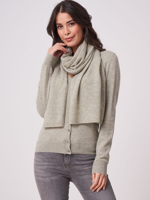 Fine knit organic cashmere scarf