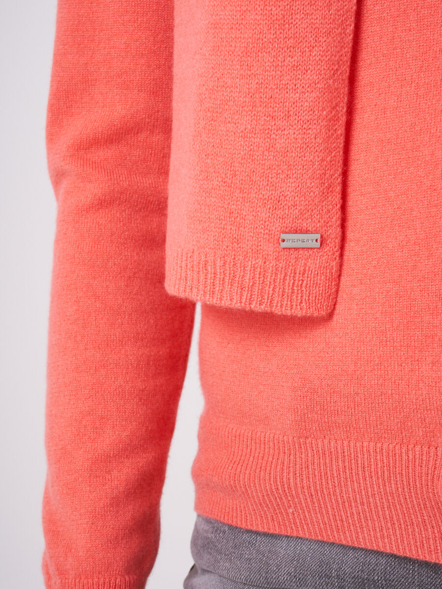 Fine knit organic cashmere scarf image number 242