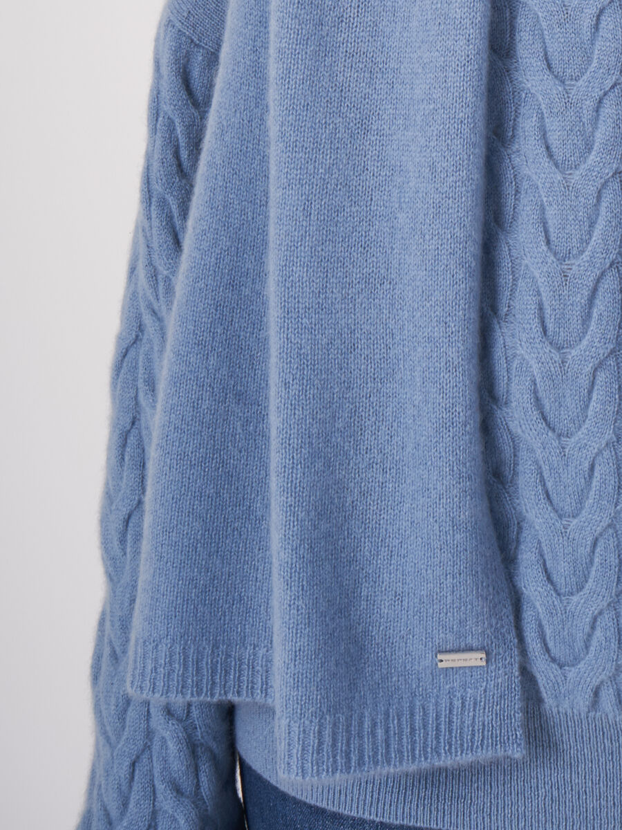 Fine knit organic cashmere scarf image number 262