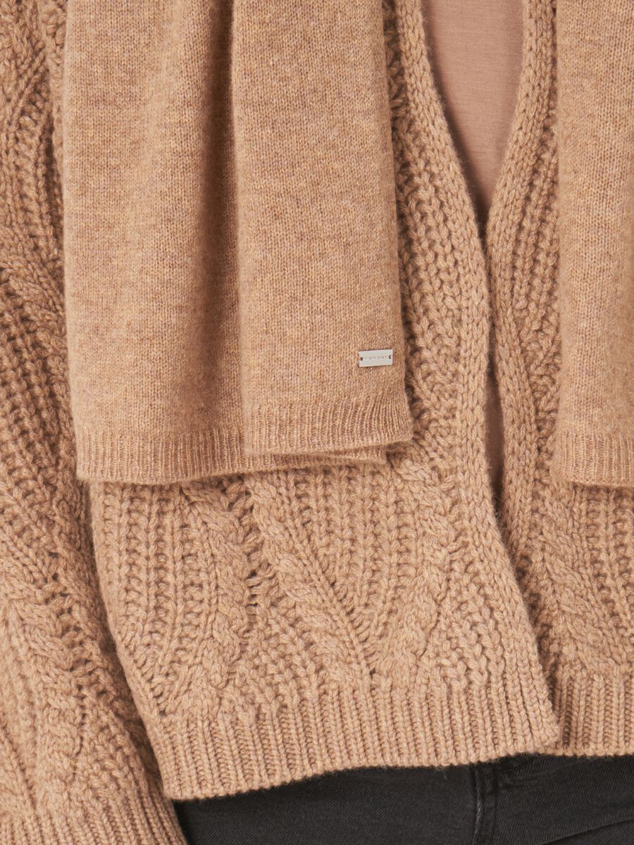 Fine knit organic cashmere scarf image number 104