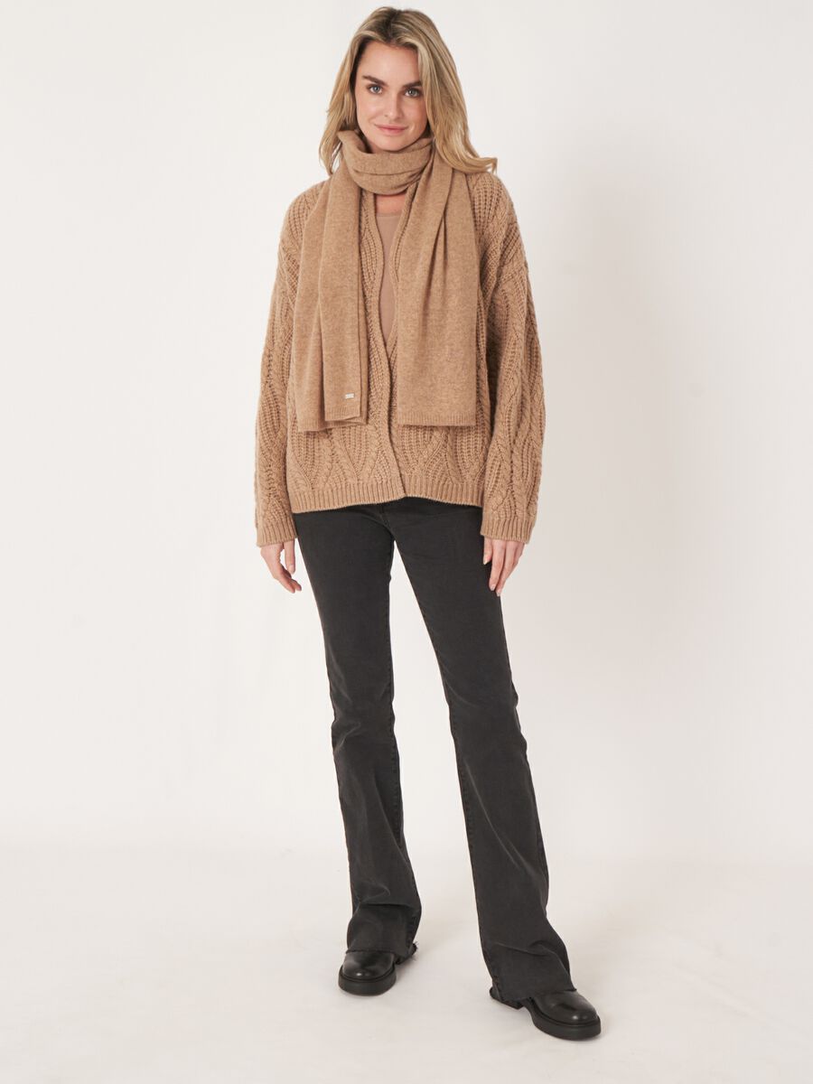 Fine knit organic cashmere scarf image number 106