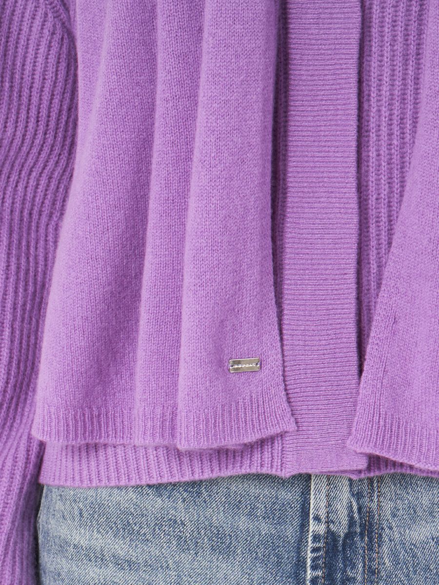 Fine knit organic cashmere scarf image number 108