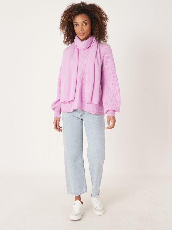 &Eacute;charpe en cachemire bio, maille fine image number 4