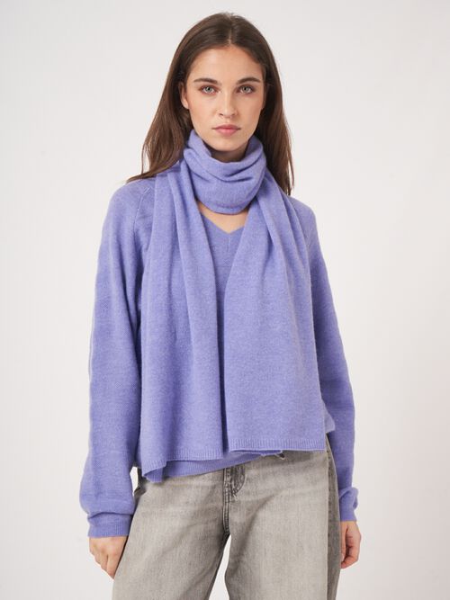 Fine knit organic cashmere scarf
