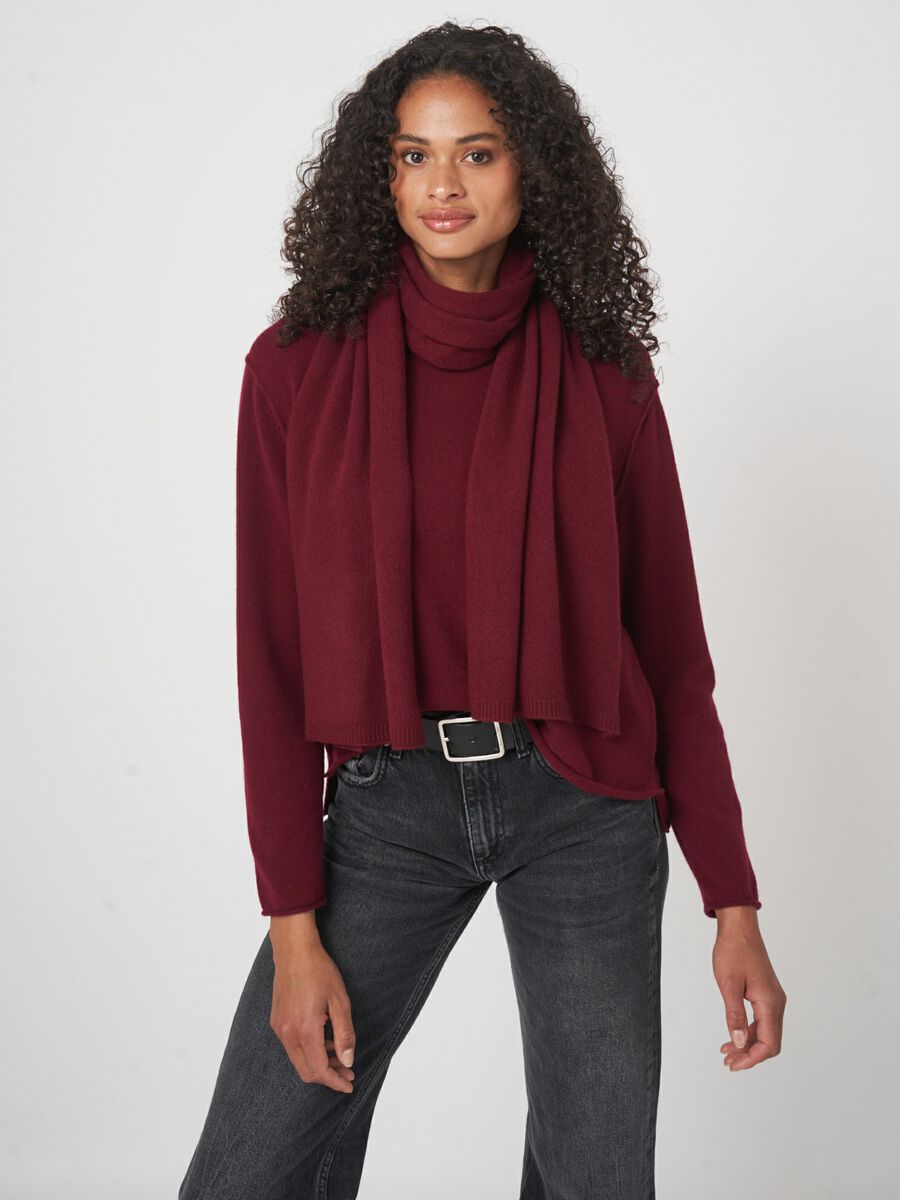 Fijngebreide sjaal van biologisch kasjmier image number 0