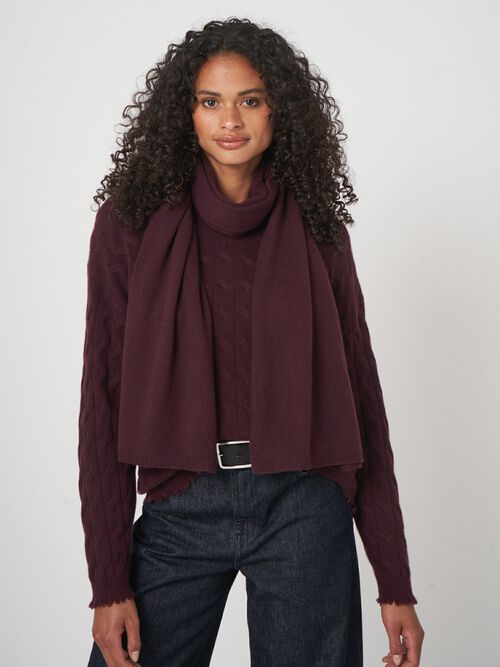 Fijngebreide sjaal van biologisch kasjmier