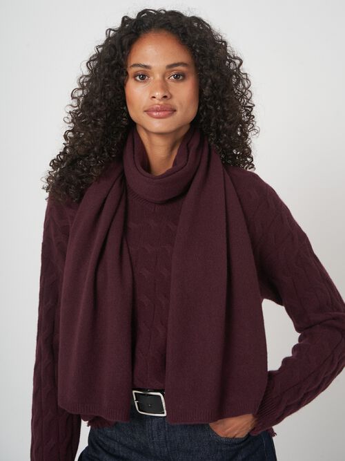 Fijngebreide sjaal van biologisch kasjmier