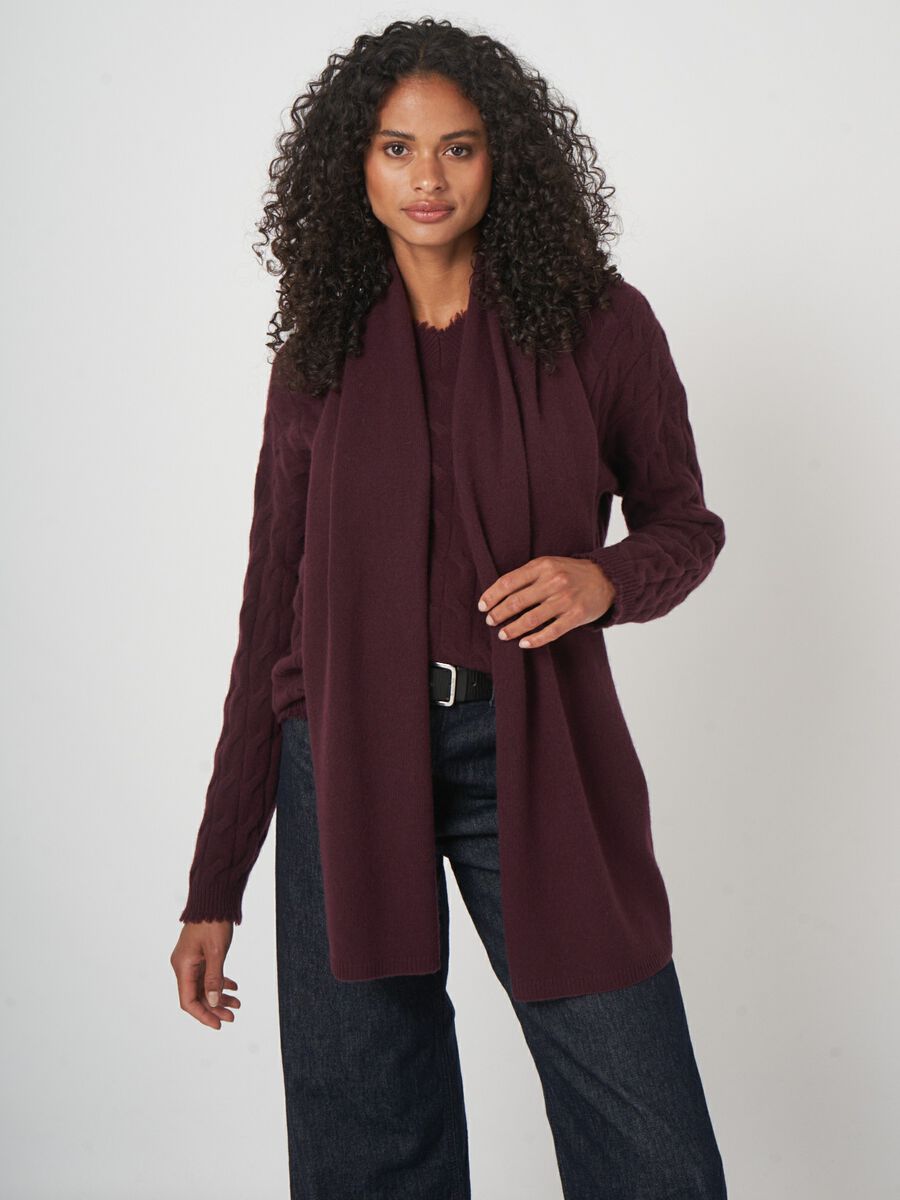 Fijngebreide sjaal van biologisch kasjmier image number 2