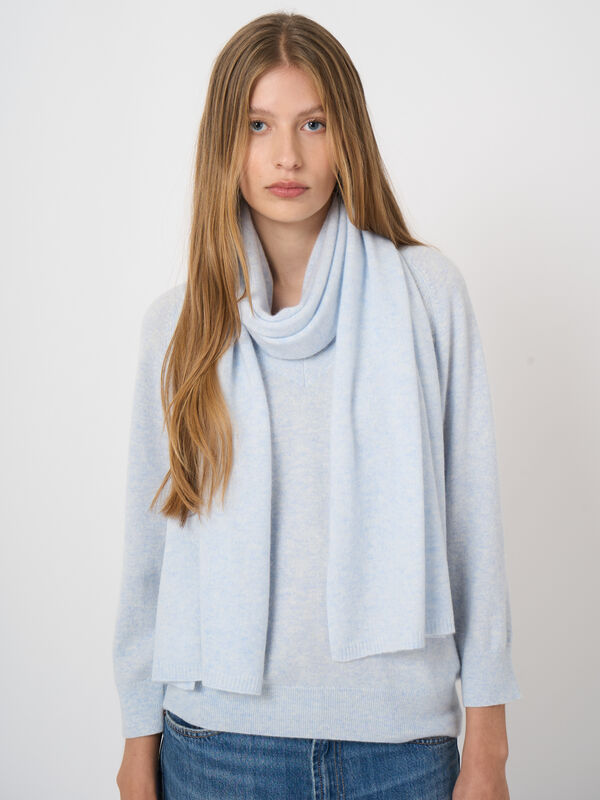 Zachte bio-kasjmier fijngebreide sjaal image number 3
