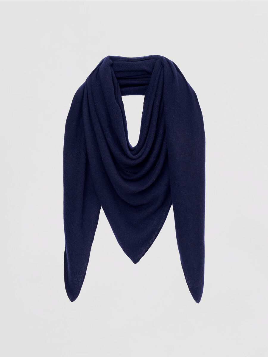Foulard triangulaire femme &mdash; maille fine & cachemire repeat image number 3