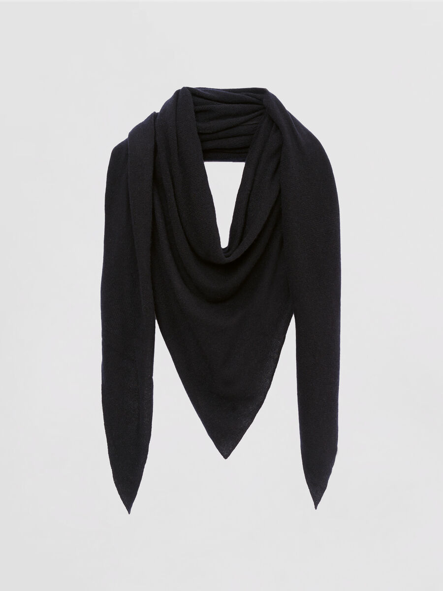 Foulard triangulaire femme &mdash; maille fine & cachemire repeat image number 3