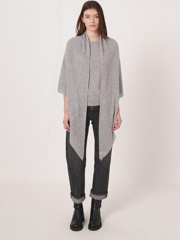 Foulard triangulaire femme — maille fine & cachemire repeat image number 3