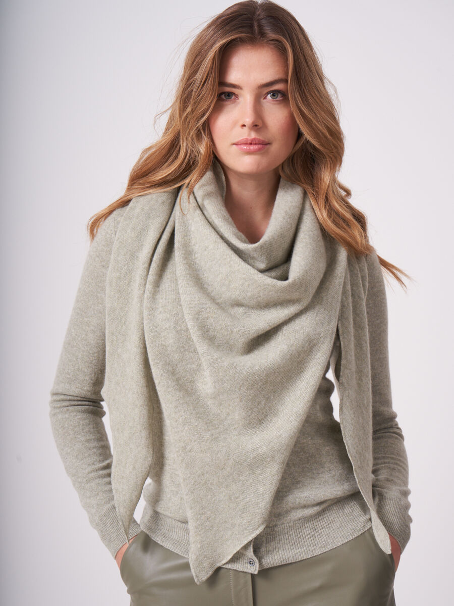 Foulard triangulaire femme — maille fine & cachemire repeat image number 109