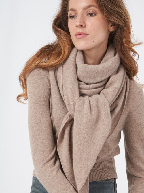 Dreieckiger Schal aus Bio-Kaschmir