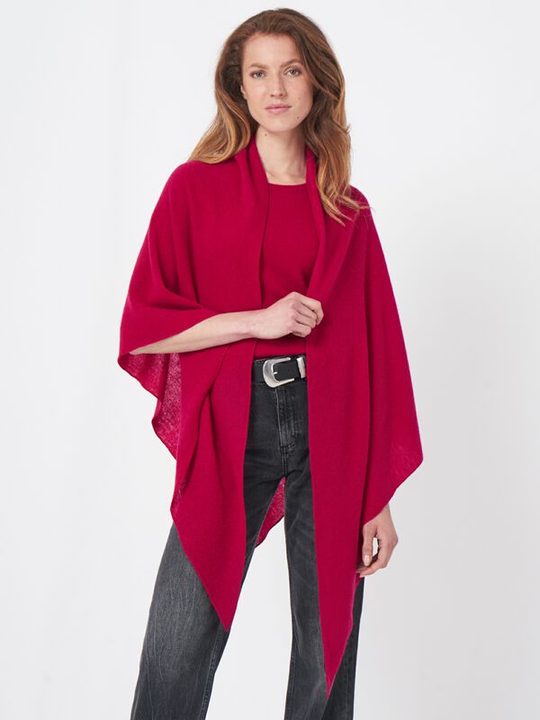 Fine knit organic cashmere triangular scarf image number 41