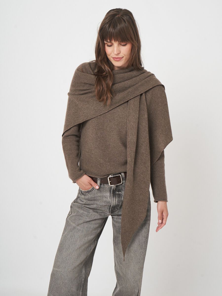 Dreieckiger Schal aus Bio-Kaschmir image number 1