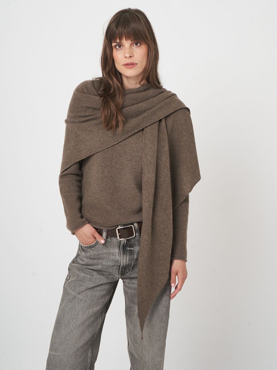 Dreieckiger Schal aus Bio-Kaschmir image number 4