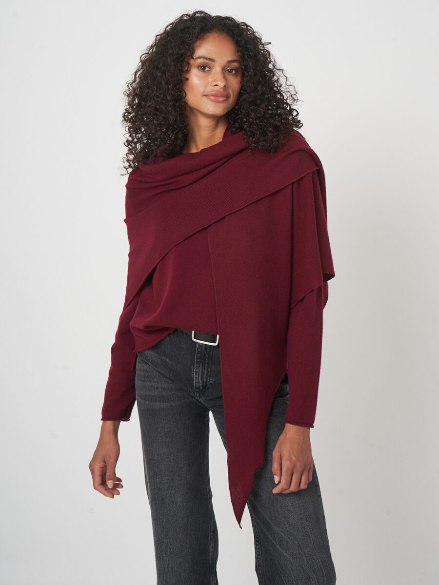 Luxe driehoekige sjaal van organisch kasjmier image number 2