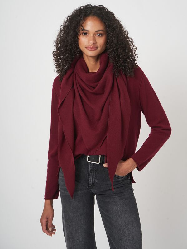 Dreieckiger Schal aus Bio-Kaschmir image number 4