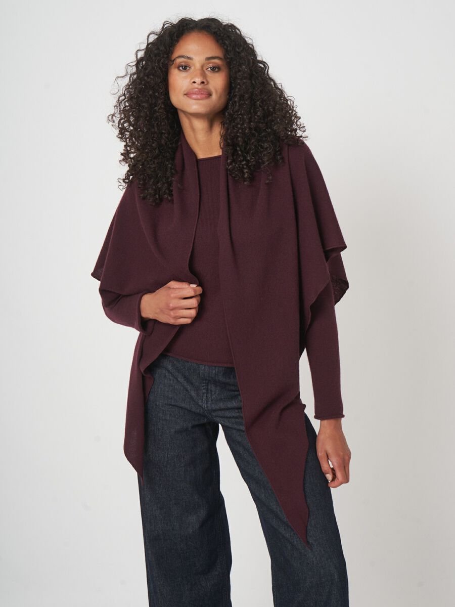 Luxe driehoekige sjaal van organisch kasjmier image number 2