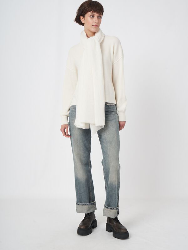 Repeat sjaal - biologisch kasjmier, los gebreid image number 2