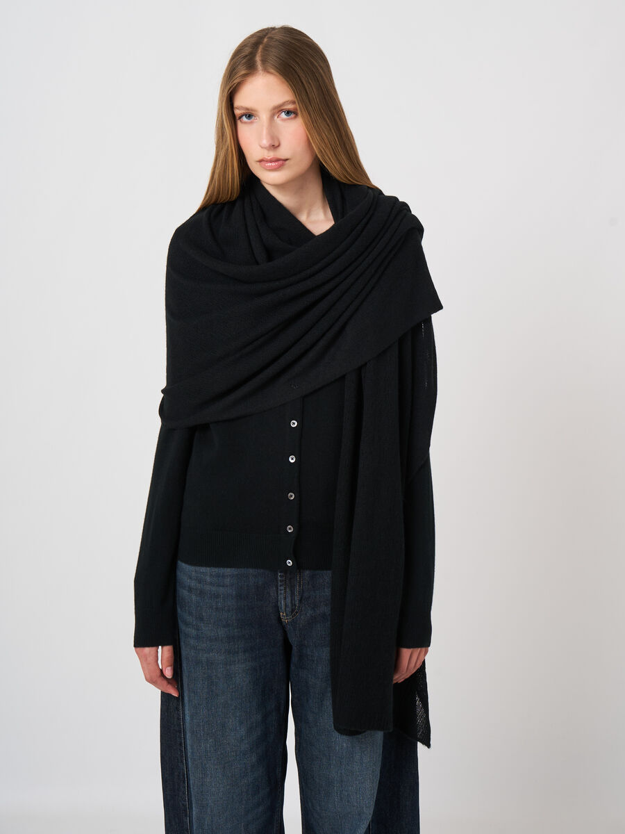 Oversize GOTS-Bio-Kaschmirschal, locker gestrickt image number 3