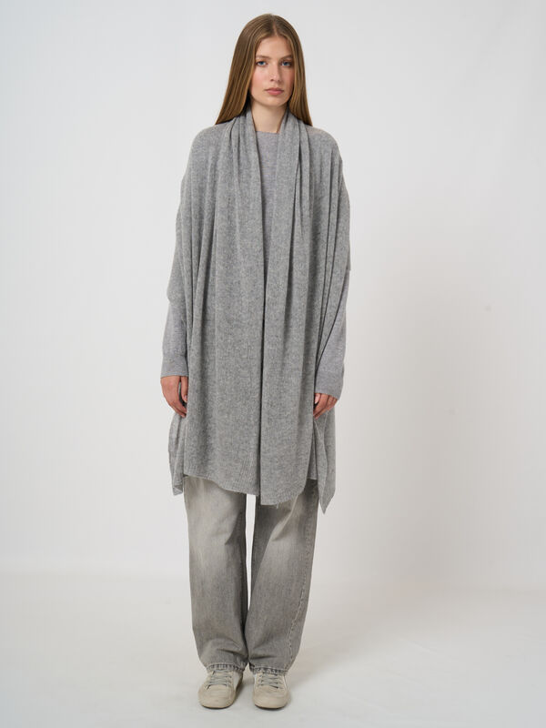 Oversized-Kaschmirschal in lockerem Strick image number 3