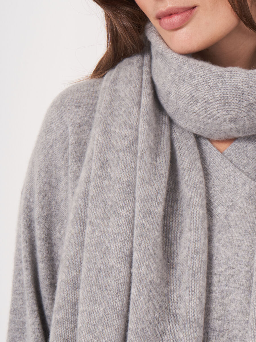 Repeat sjaal - biologisch kasjmier, los gebreid image number 3