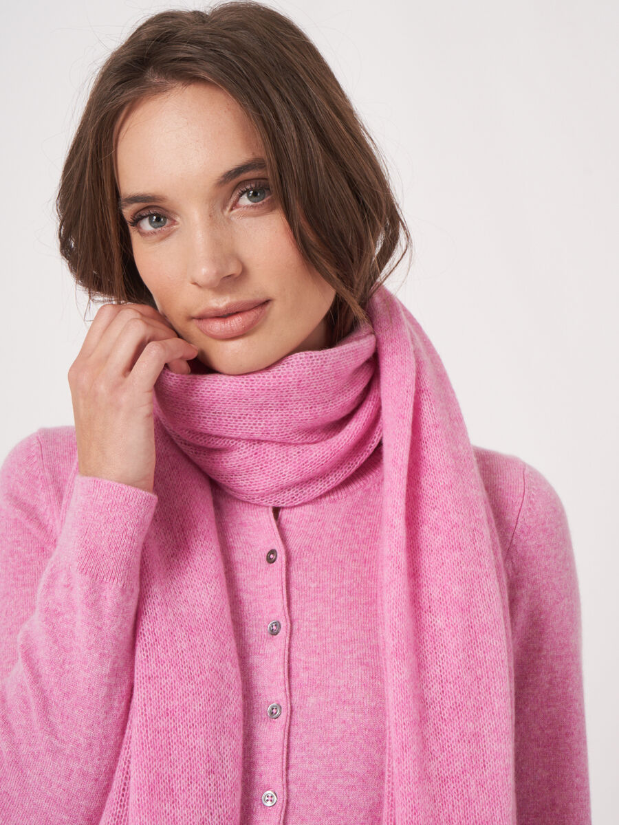 Repeat sjaal - biologisch kasjmier, los gebreid image number 2