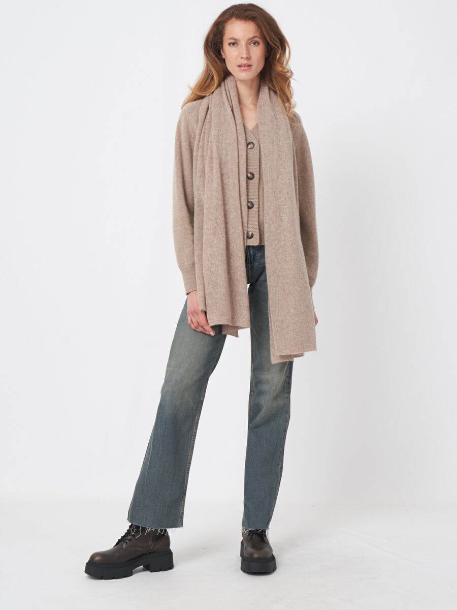 Repeat sjaal - biologisch kasjmier, los gebreid image number 2