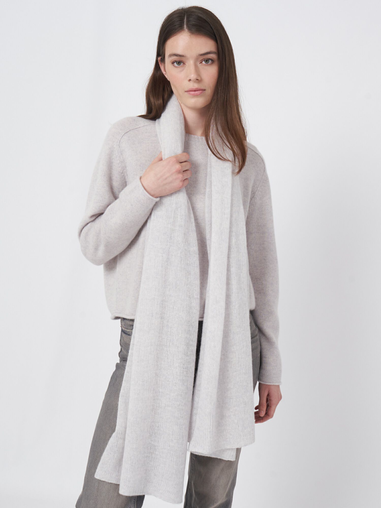 Oversized sjaal met ribdetails