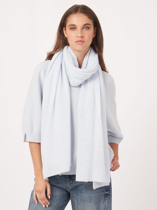 Oversized sjaal met ribdetails image number 0