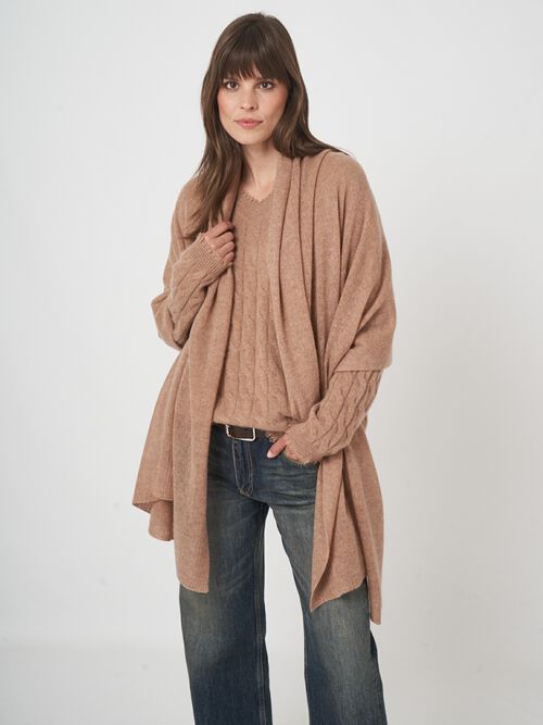 Repeat sjaal - biologisch kasjmier, los gebreid