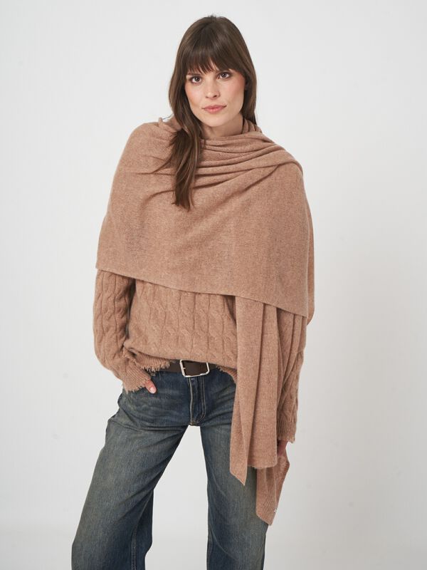Repeat sjaal - biologisch kasjmier, los gebreid image number 2