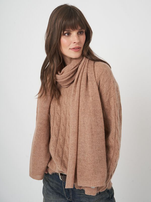 Repeat sjaal - biologisch kasjmier, los gebreid image number 3