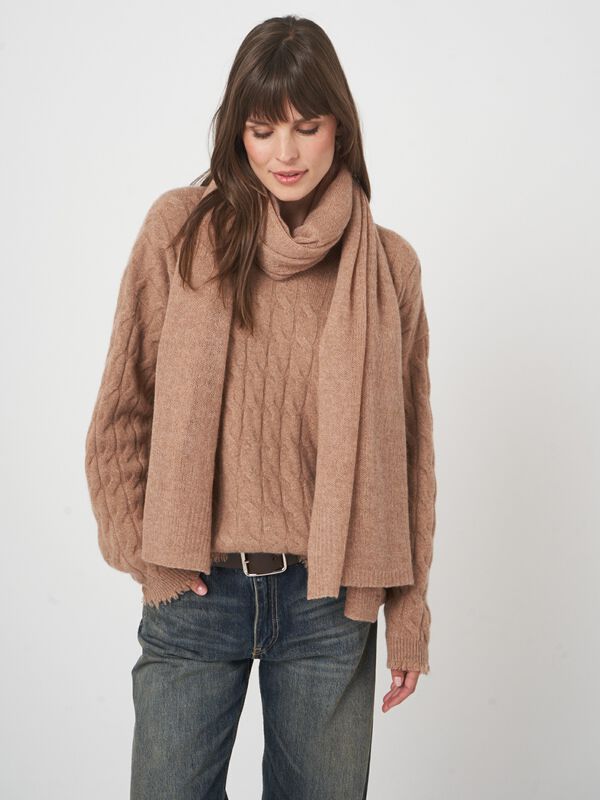 Repeat sjaal - biologisch kasjmier, los gebreid image number 4