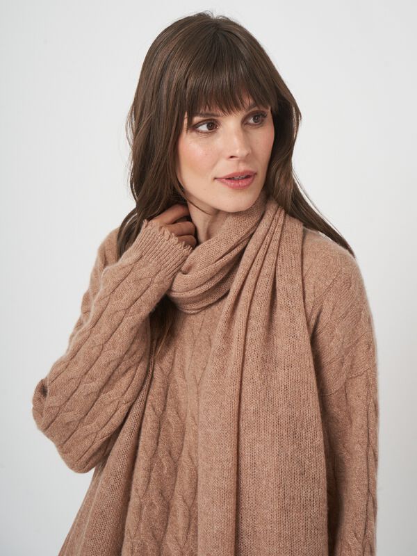 Repeat sjaal - biologisch kasjmier, los gebreid image number 5