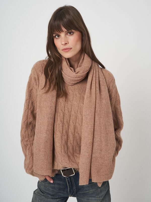 Repeat sjaal - biologisch kasjmier, los gebreid image number 6