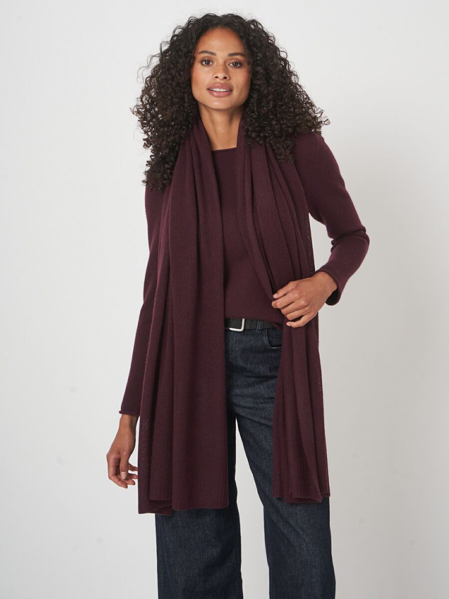 Repeat sjaal - biologisch kasjmier, los gebreid image number 4