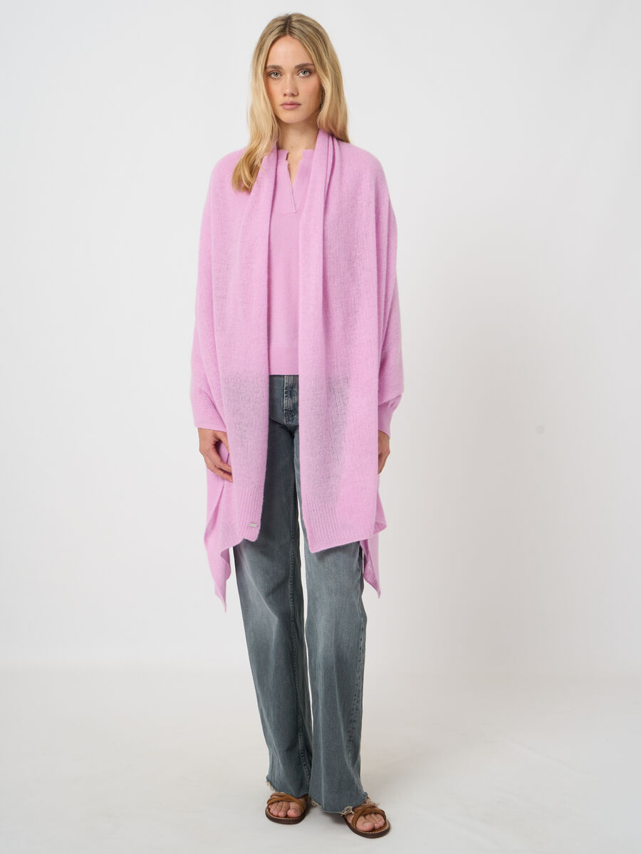 Oversized loose-knit organic cashmere scarf image number 1
