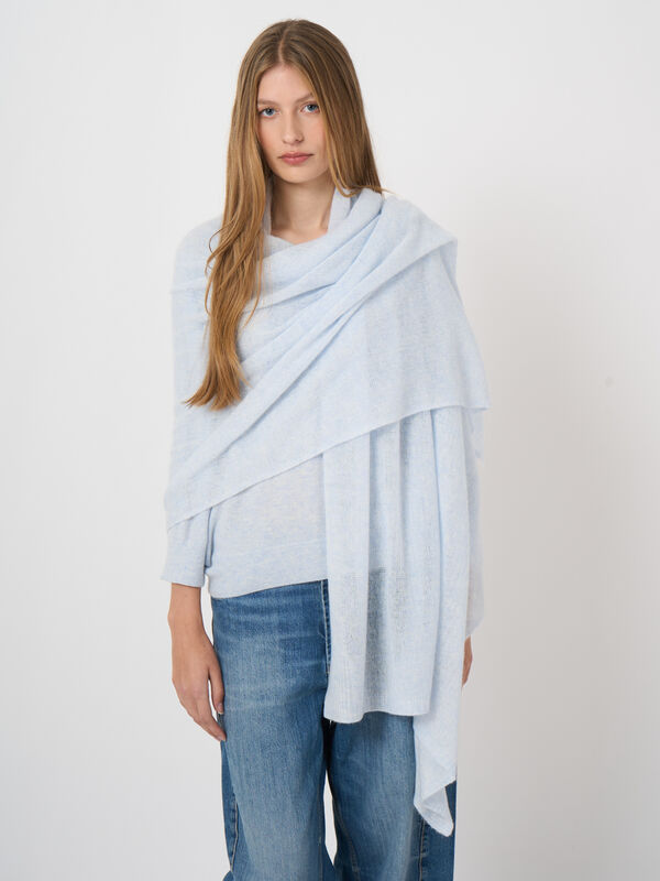 Oversized loose-knit organic cashmere scarf image number 2