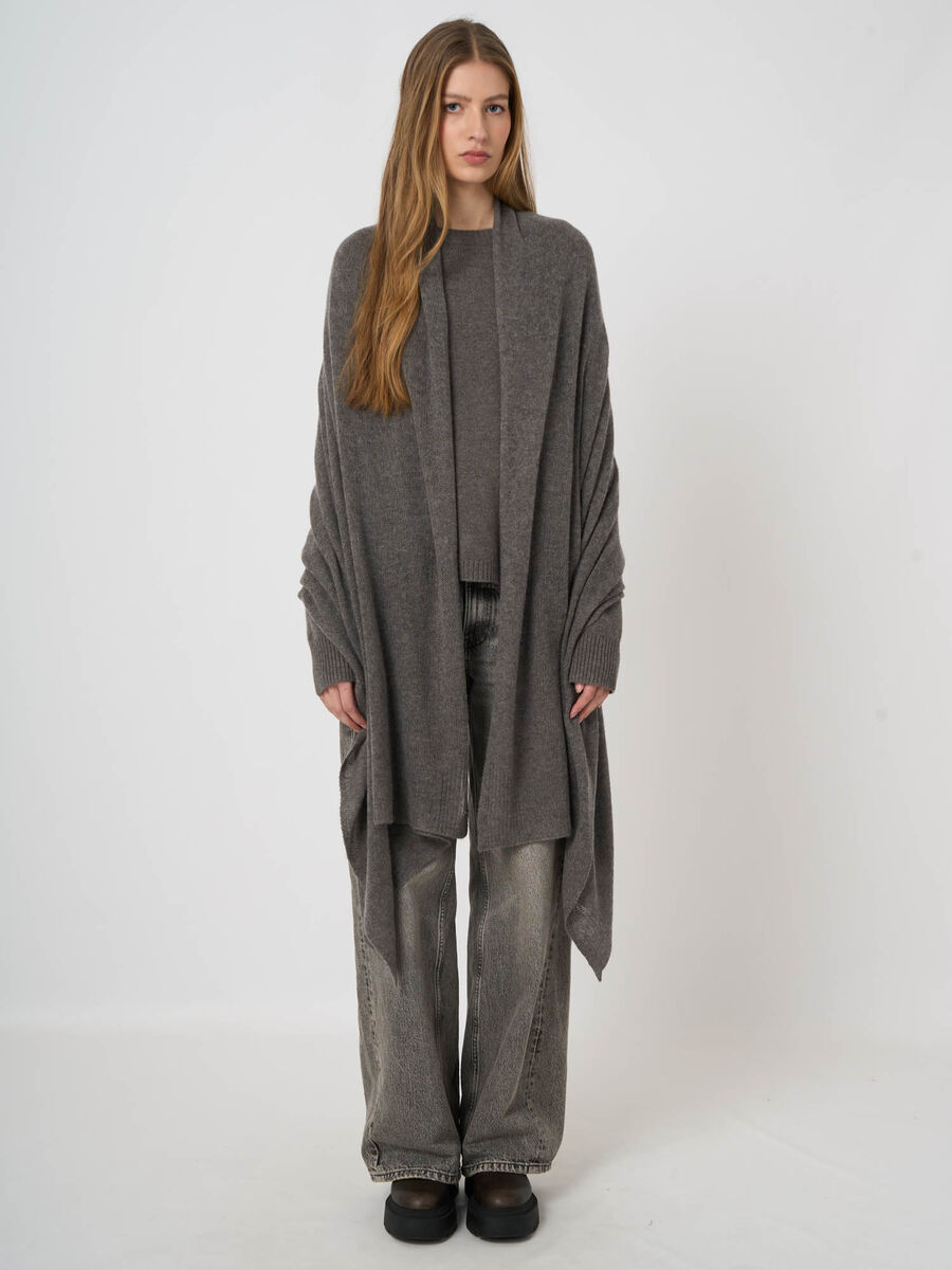 Oversized-Kaschmirschal in lockerem Strick image number 2
