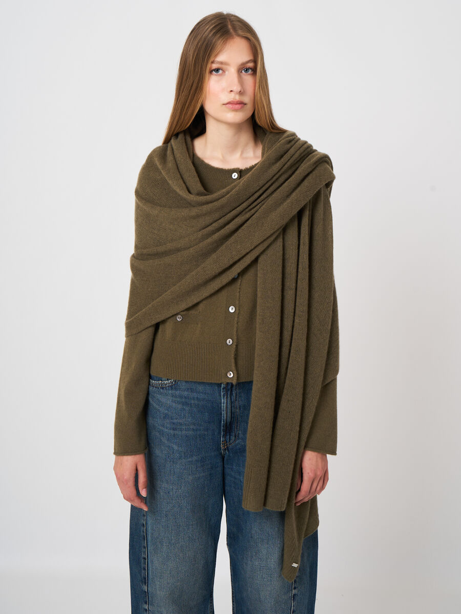 Oversized-Kaschmirschal in lockerem Strick image number 3